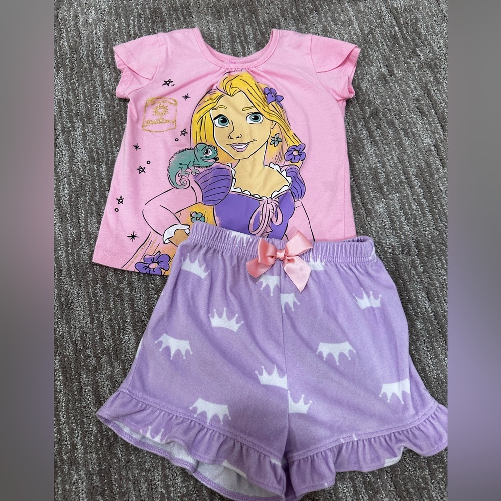 Disney Rapunzel Pink and Purple Pajama Set
